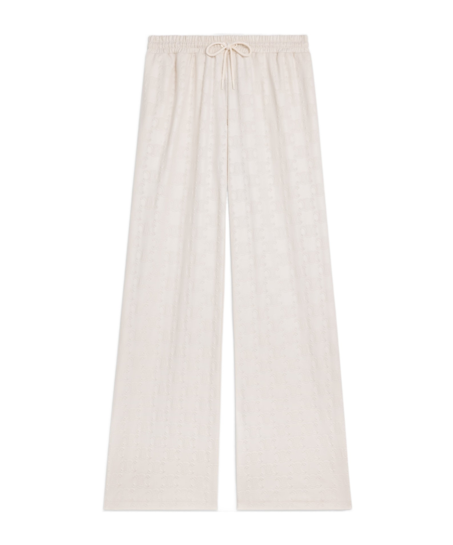 Celine Elastic Waist Casual Pants In White