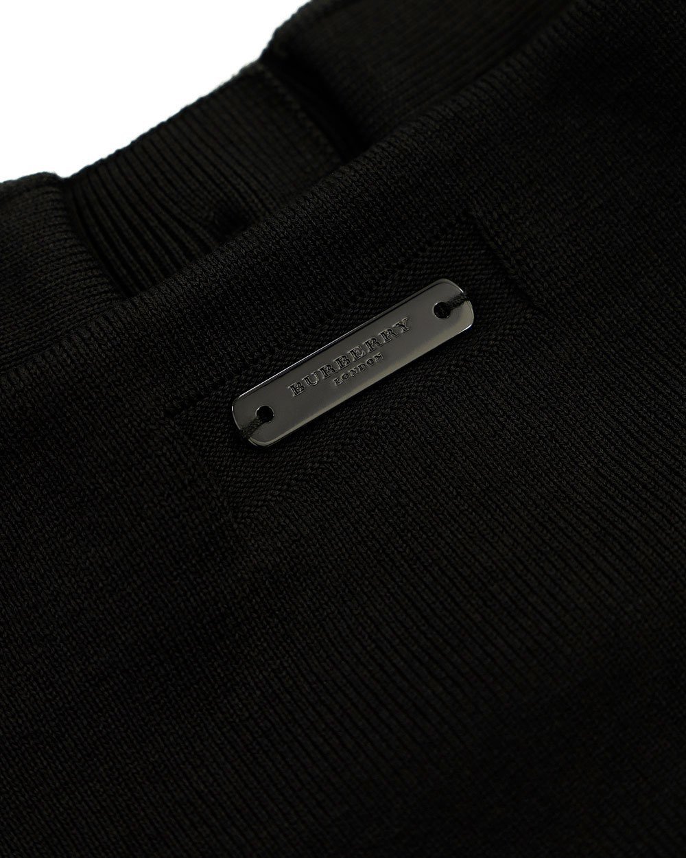 Burberry Logo Knitted Cardigan In Black