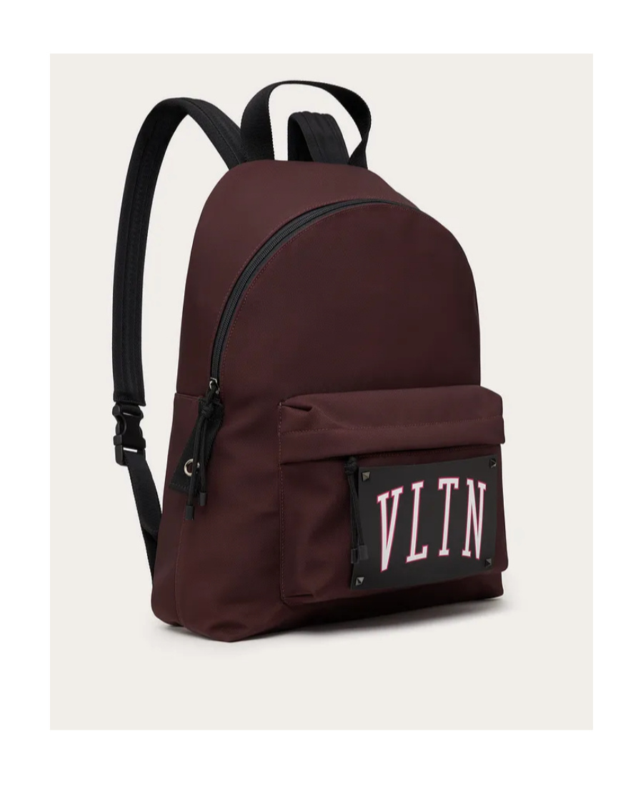 Valentino Vltn-patch Backpack In Brown