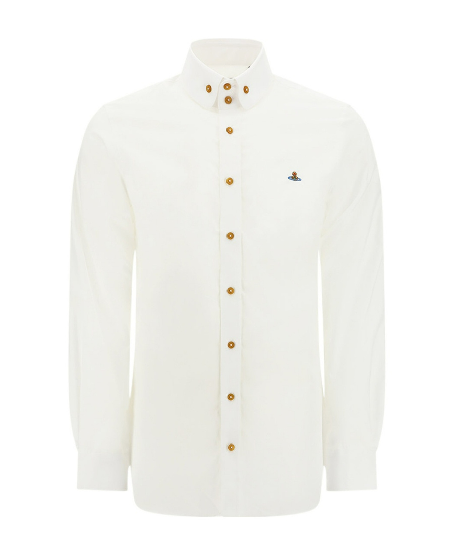 Vivienne Westwood Krall Logo-embroidered Cotton Shirt In White