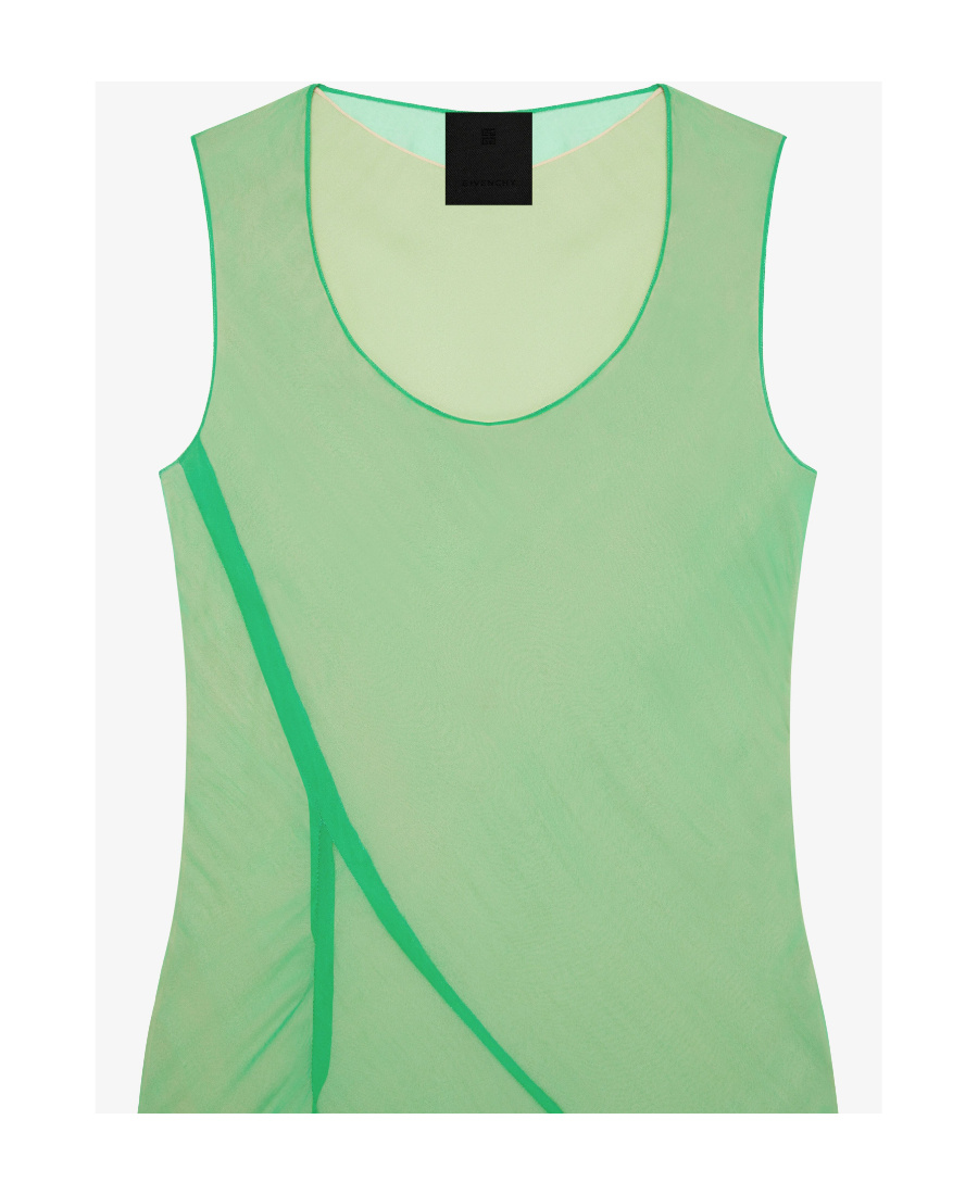 Givenchy Asymmetrical Sleeveless Dress In Green