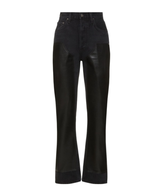 AGOLDE DENIM TROUSERS WITH BELT LOOPS
