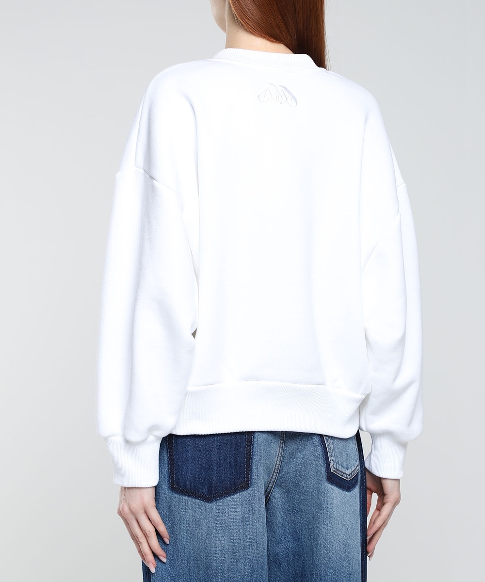 Alexander Mcqueen Long-sleeved Ribbed Sweater In White