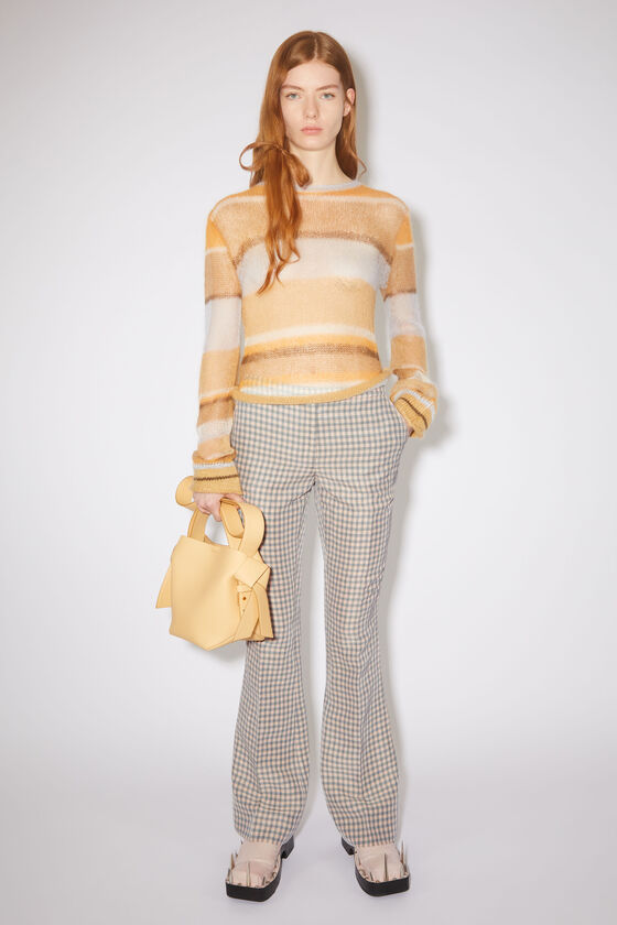 Acne Studios Low-waisted Checked Trousers In Gray