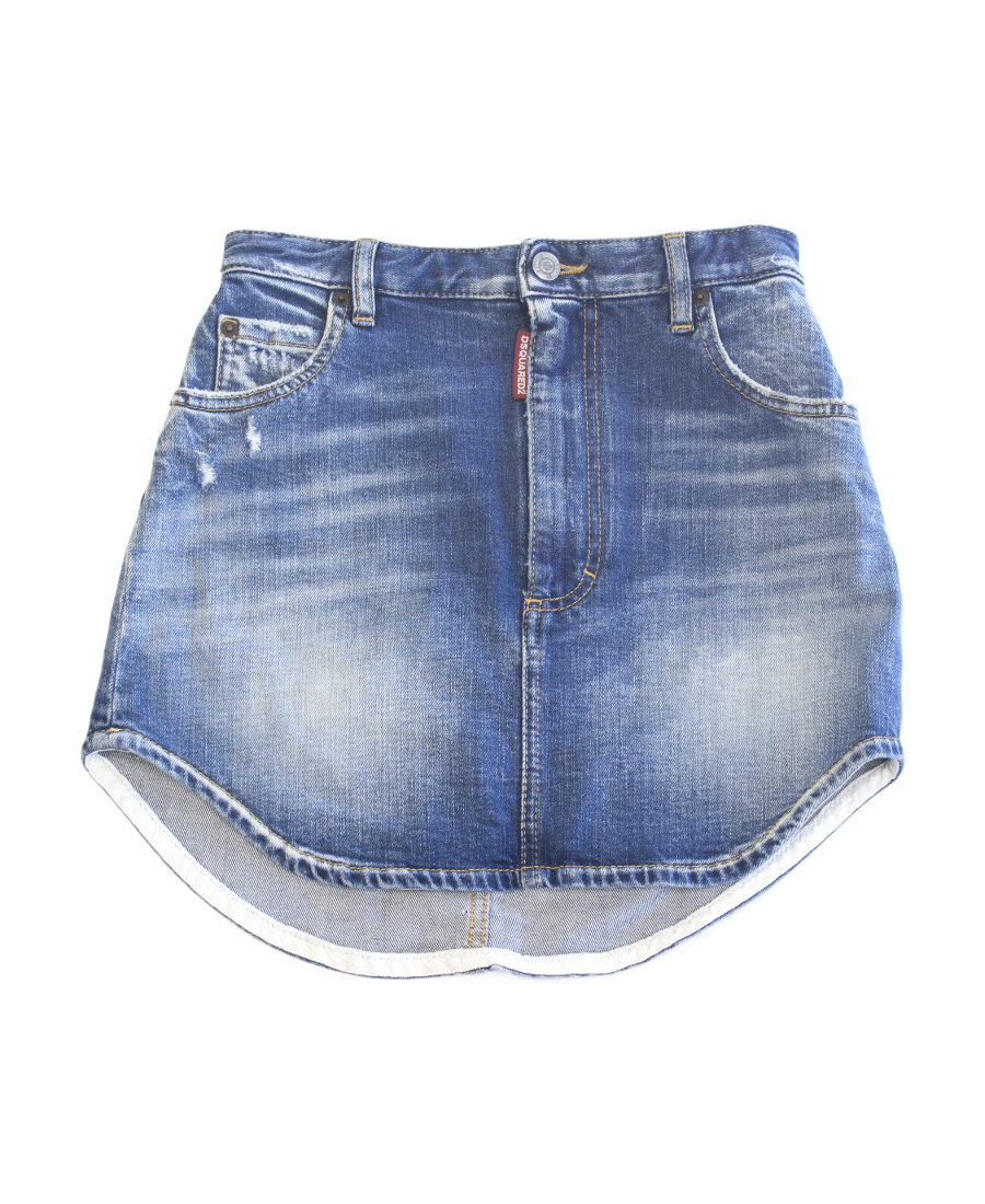 Dsquared2 Logo Skirt In Blue