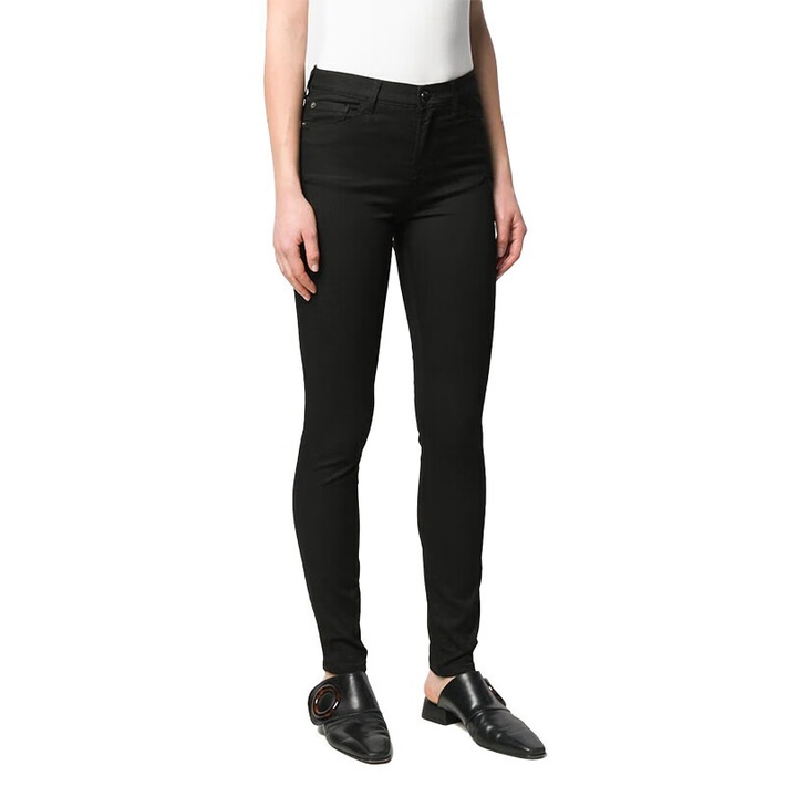 Emporio Armani Logo Denim Trousers In Black