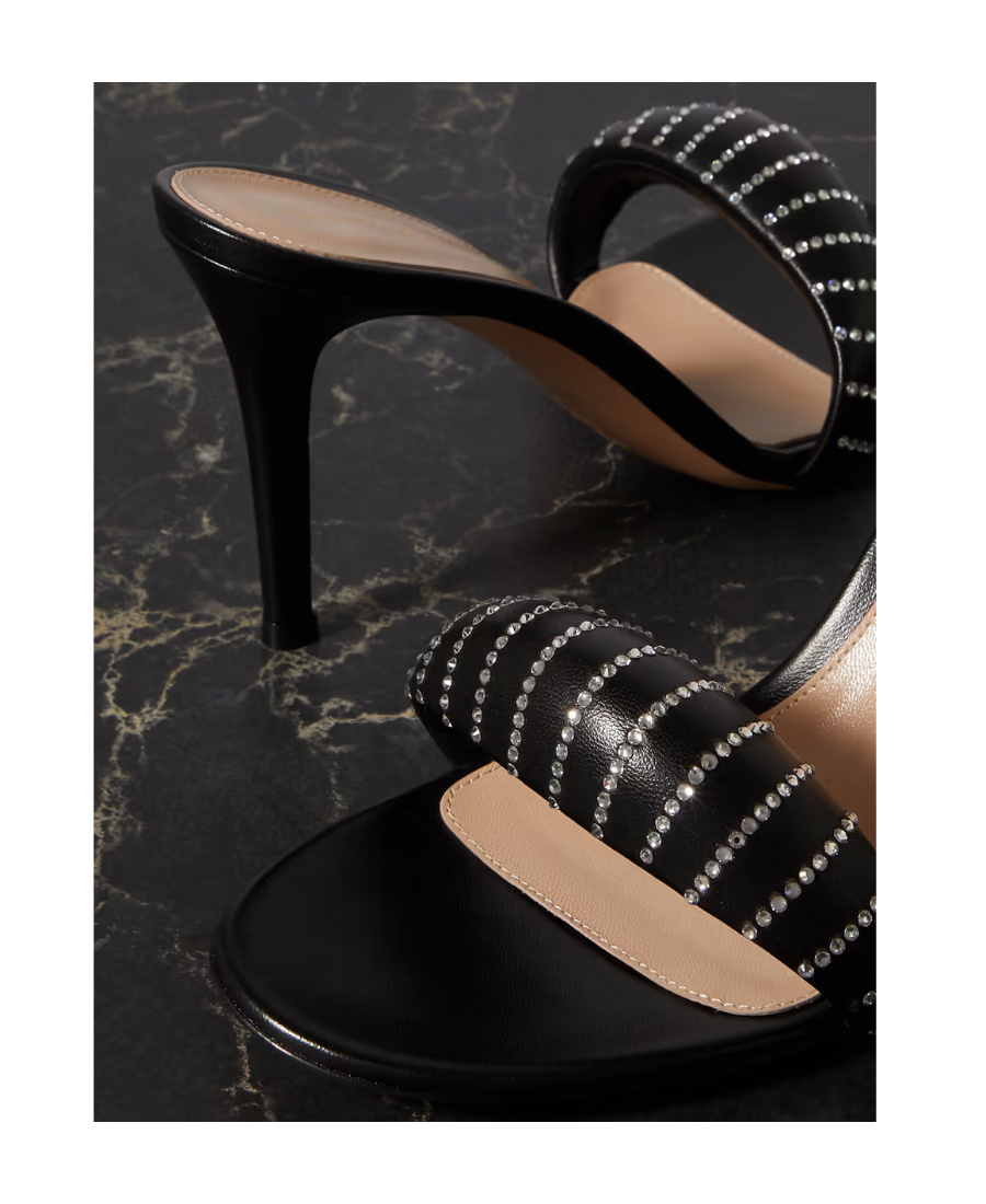 Gianvito Rossi Bijoux 90 High-heeled Sandals With Trim In Black