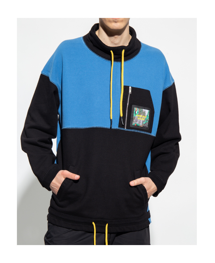 Ambush Logo Patch Mockneck Sweatershirt In Black