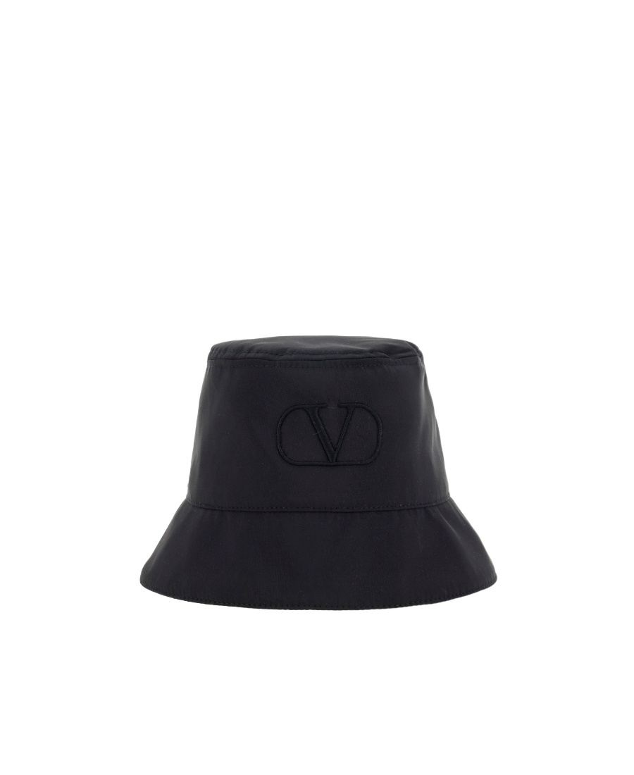 Valentino Garavani Embroidered Vlogo Bucket Hat In Black Valentino Garavani Embroidered Vlogo Bucket Hat In Black