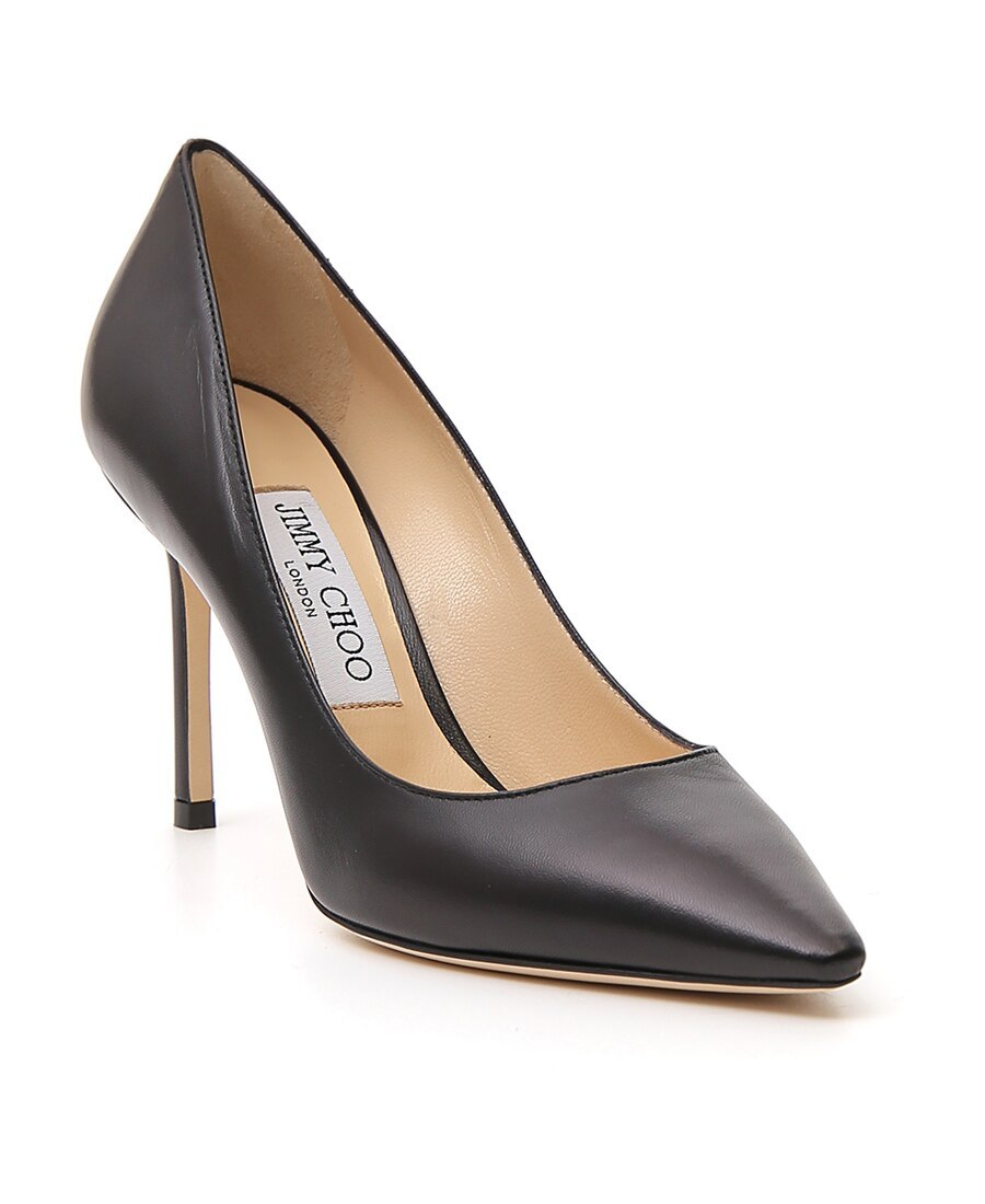 Jimmy Choo Black Leather Pumps In Black