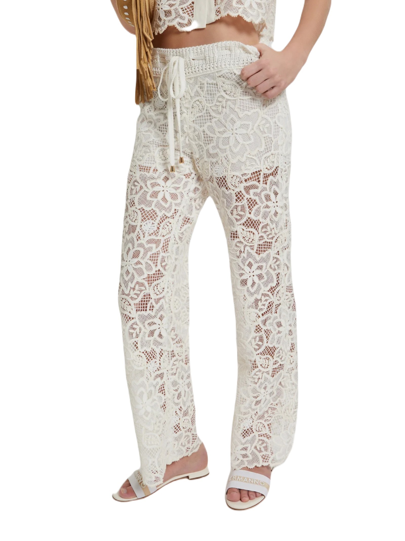 Ermanno Firenze Drawstring Waist Casual Pants