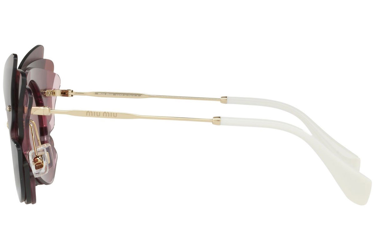 Miu Miu Logo Sunglasses In Brown