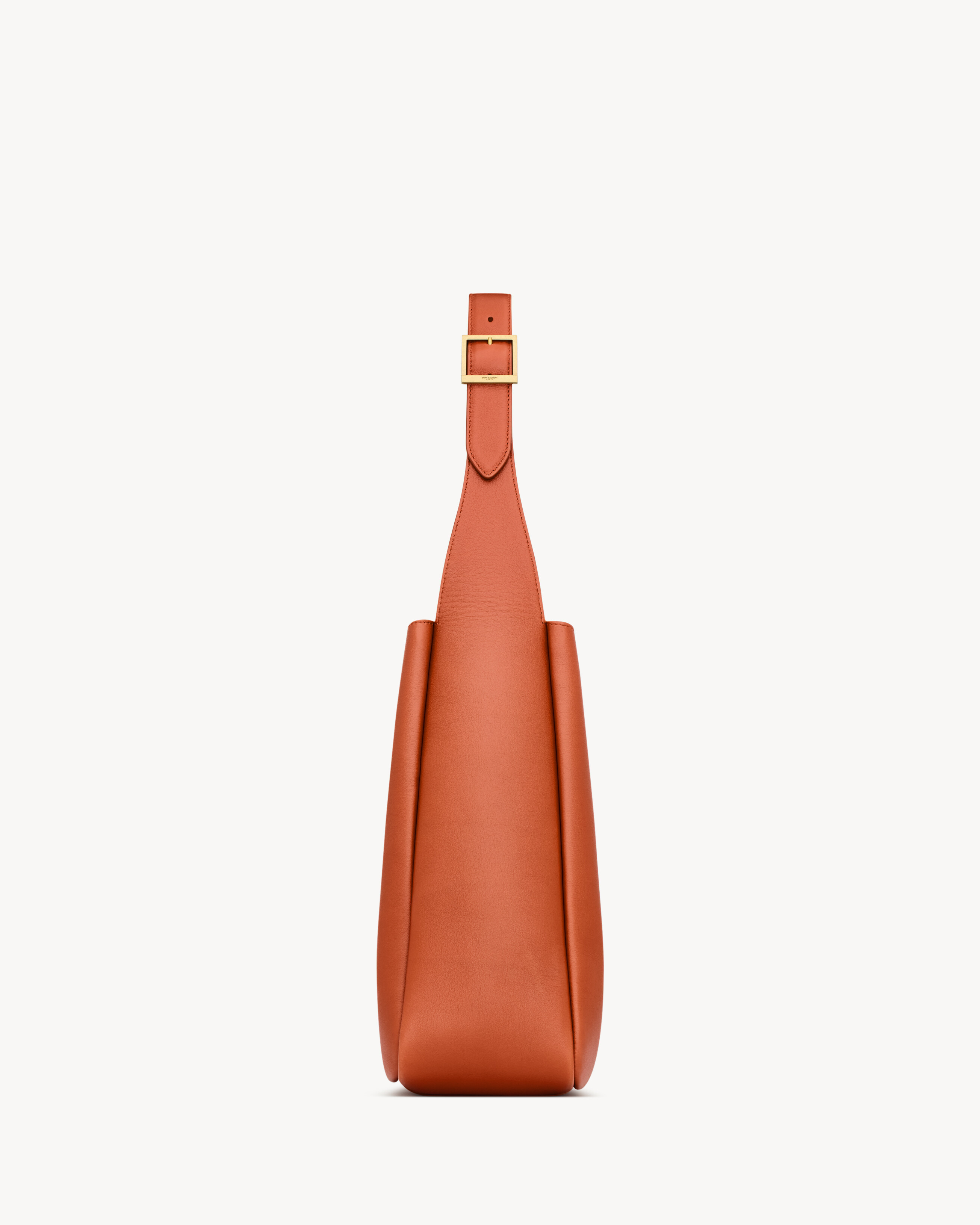 Saint Laurent Large Le 5 A 7 Bag In Soft Grained Leather In Orange