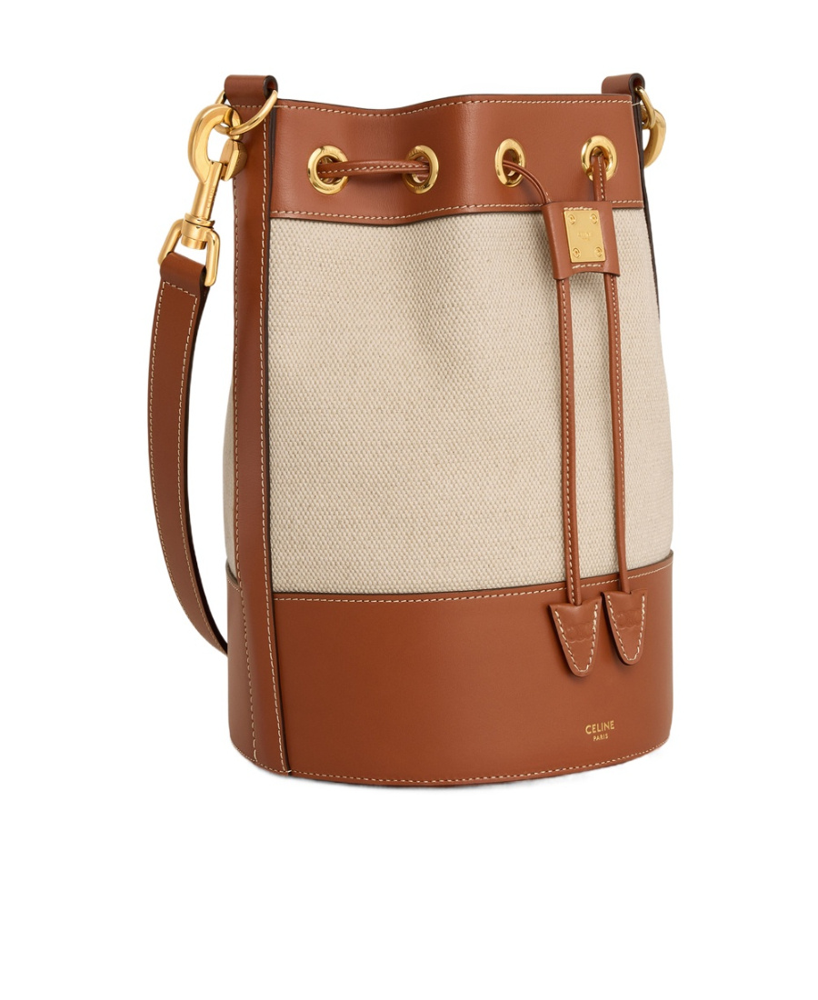 Celine Cabas Marin Rope Strap Shoulder Bag In Nude