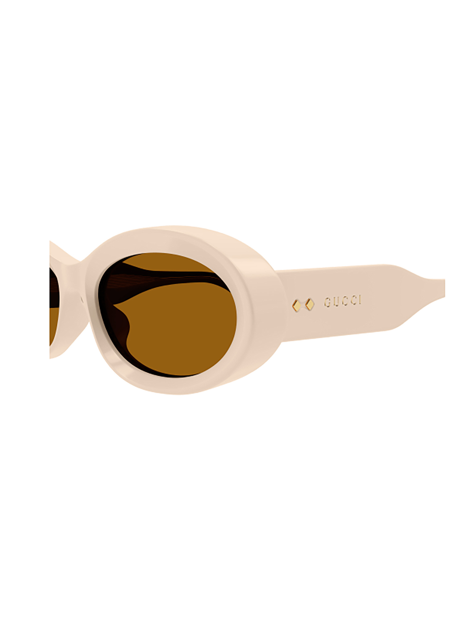Gucci Oval-frame Sunglasses In Brown