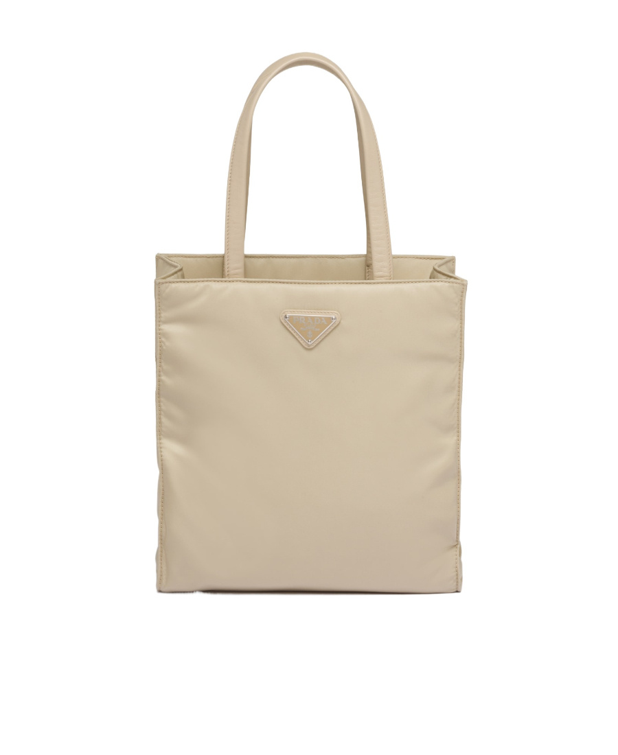 Prada Re-nylon Padded Tote Bag In Desert Yellow