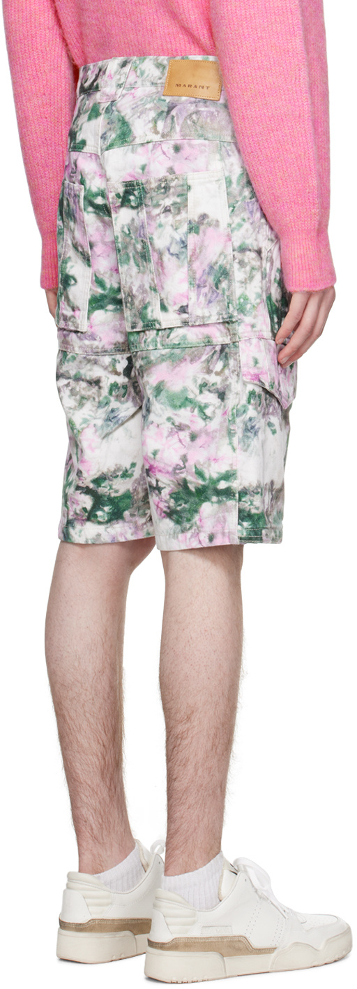 Isabel Marant Belt Ring Button Shorts In Gray