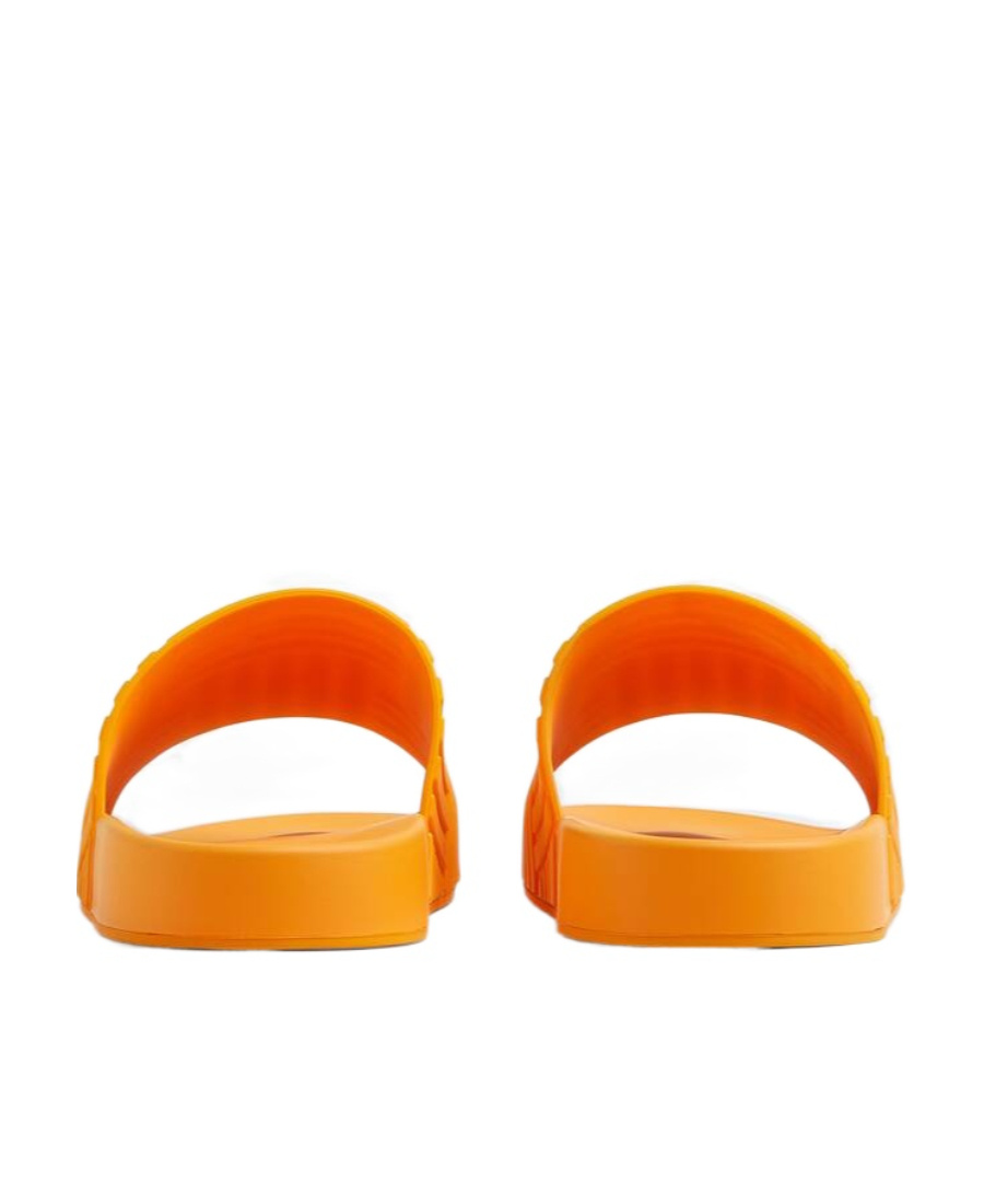 BOTTEGA VENETA EMBOSSED-LOGO OPEN-TOE SLIDES