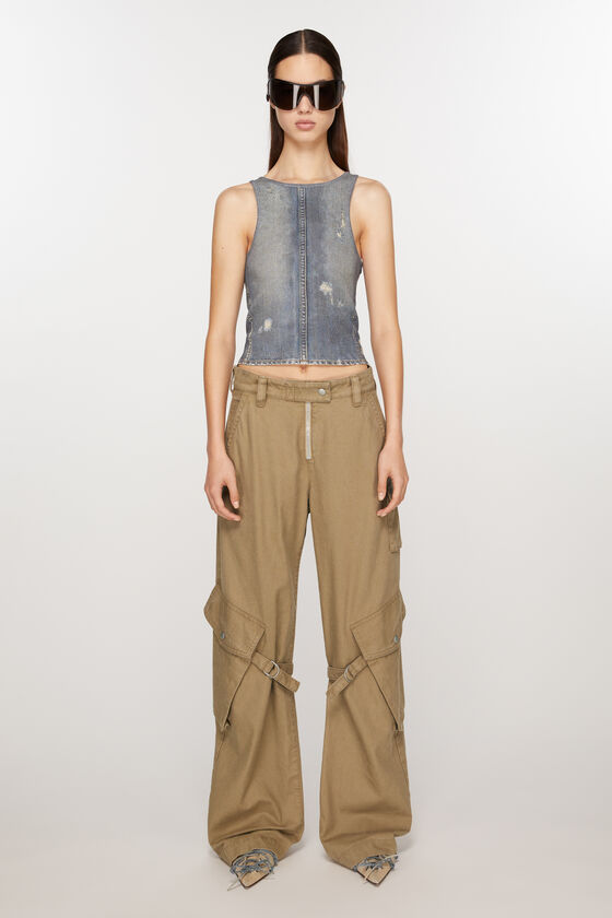 Acne Studios Mid-rise Cargo Pants In Green
