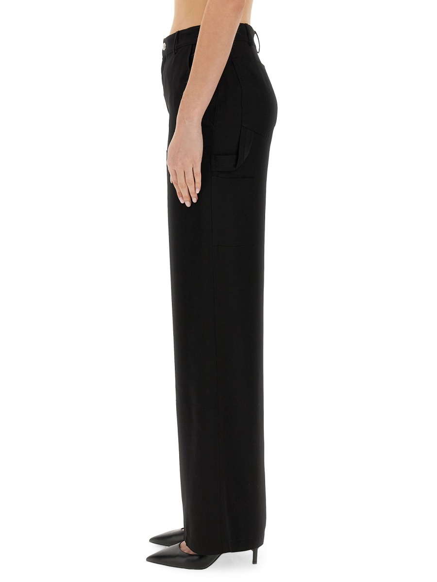 Moschino Jeans Wide Leg Pants In Black
