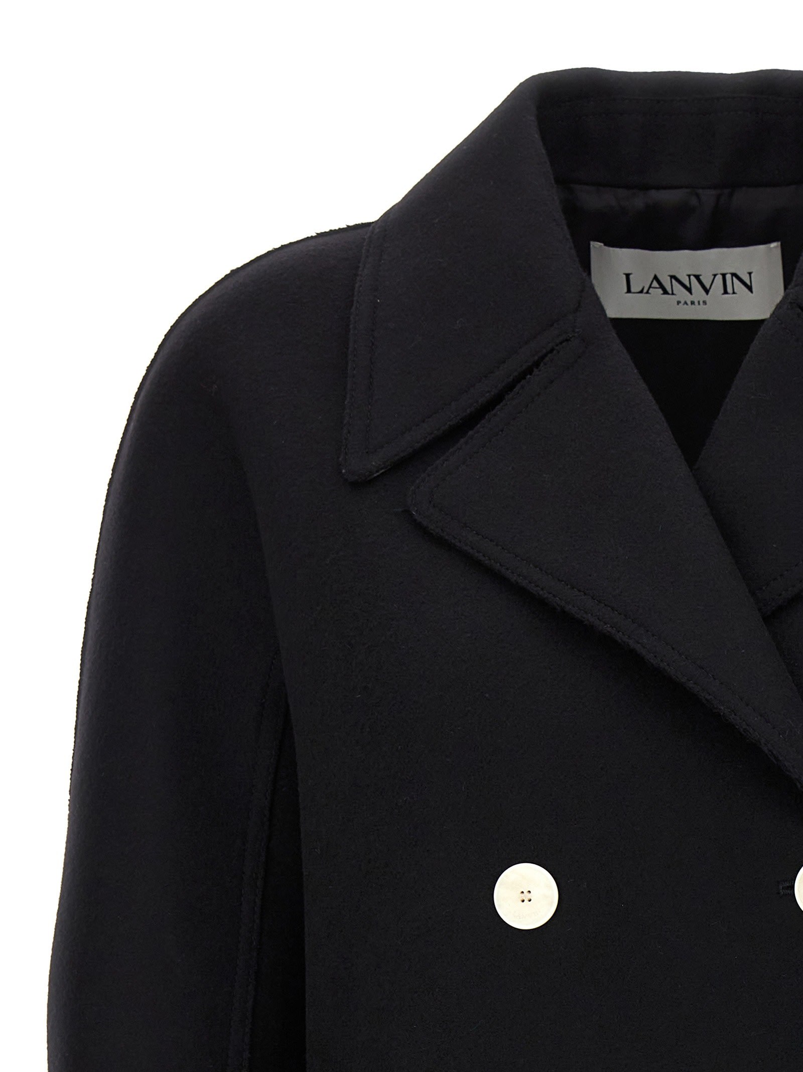 Lanvin Caban Pour Femme In Black