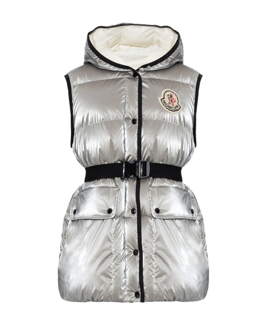 Moncler Hera Hooded Down Gilet In White