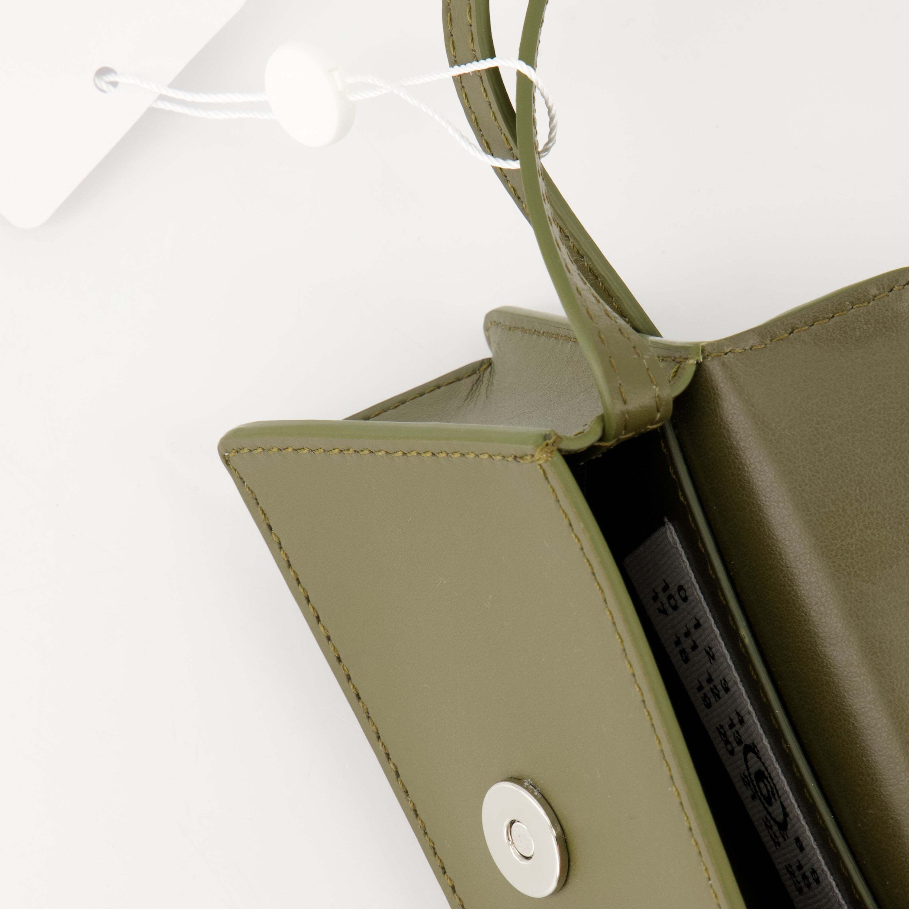 Mm6 Maison Margiela Numeric Leather Mini Bag In Green