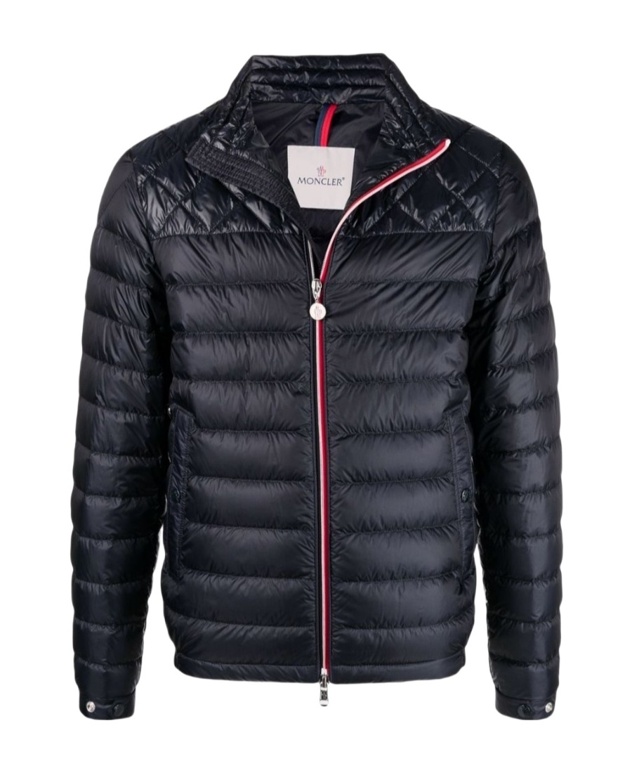 Moncler Daniel Nylon Down Bomber Jacket In Blue