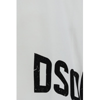 Dsquared2 Slouch T-shirt With Contrasting Logo Print In White
