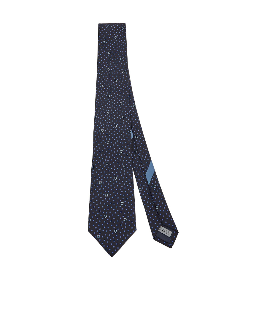 Ferragamo Salvatore Star Printed Tie In Black