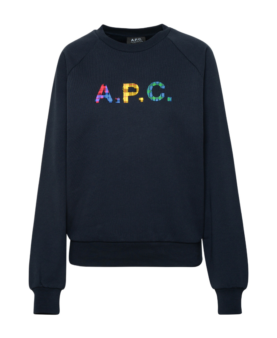 Apc A.p.c. Logo Patch Crewneck Sweatshirt In Black