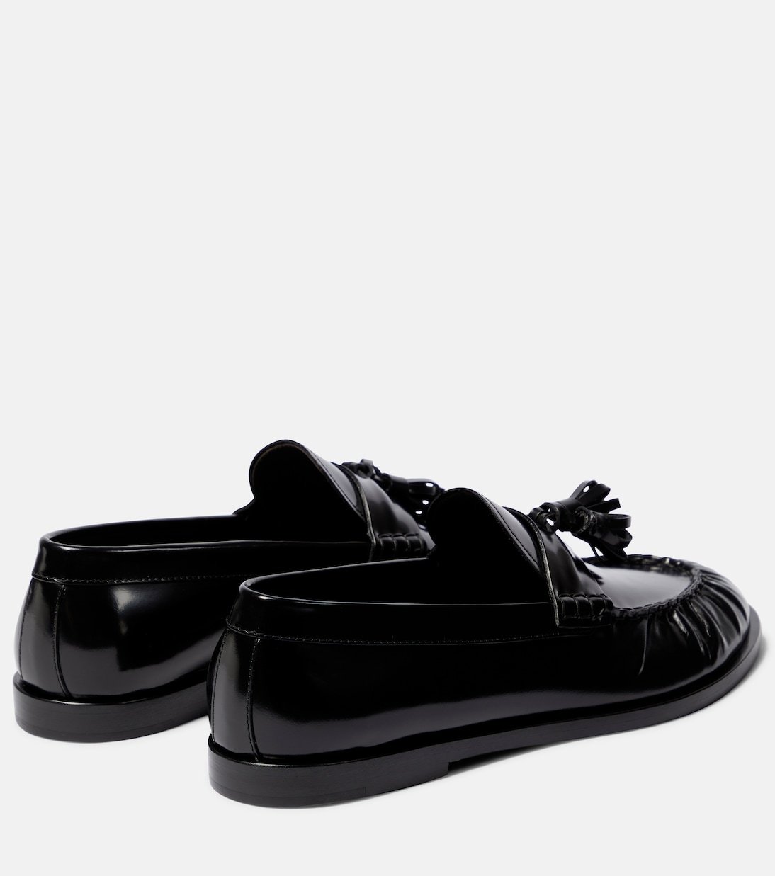 The Row Patent Leather Loafers In Black