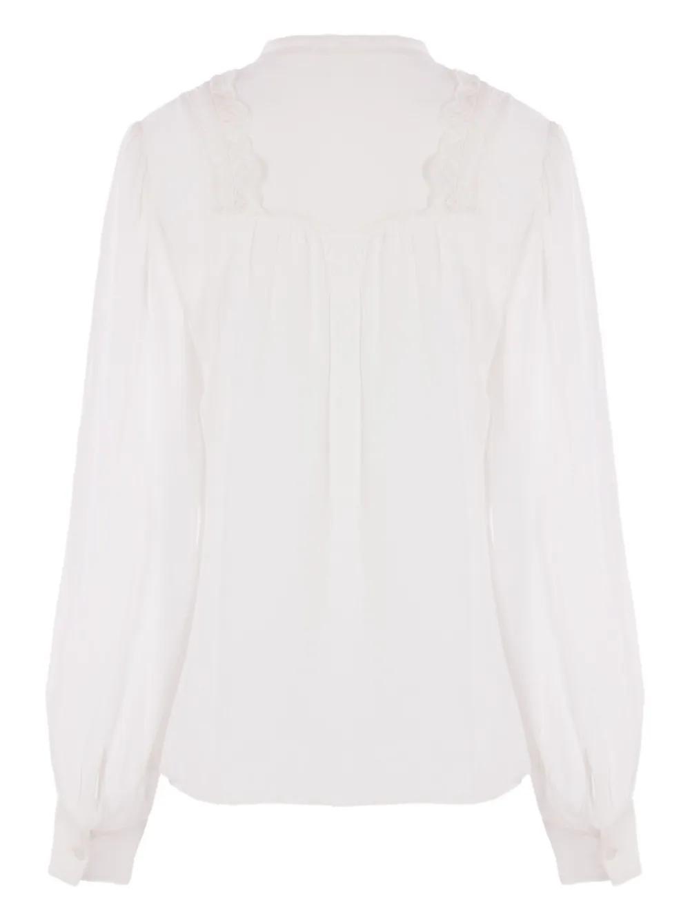 Isabel Marant Filippa Broderie Anglaise Top In White