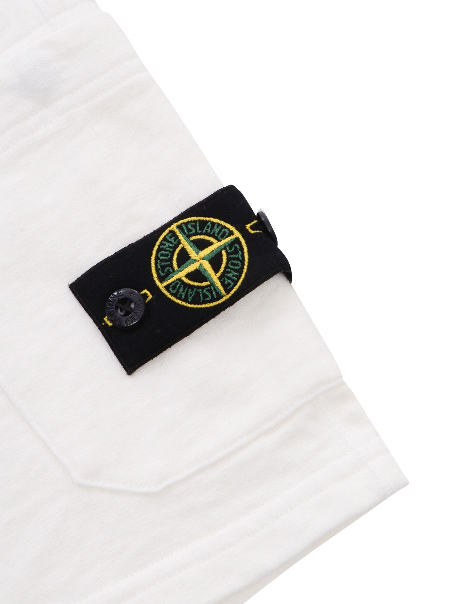 Stone Island Compass-badge Cotton Track Shorts In White