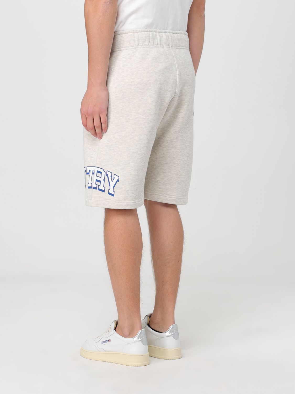 Autry Logo Printed Drawstring Shorts In White