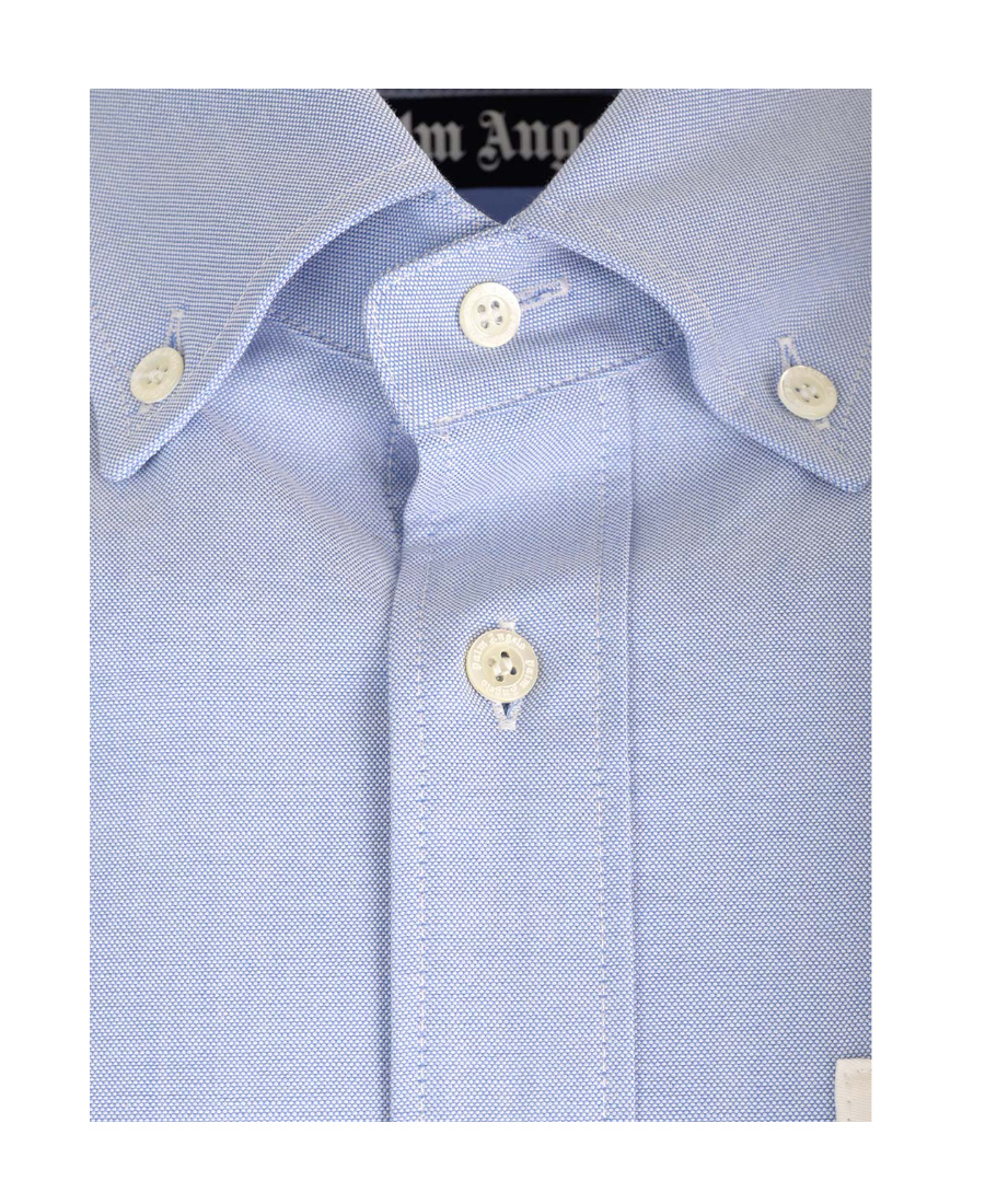 Palm Angels Shirt With Pocket In Blue