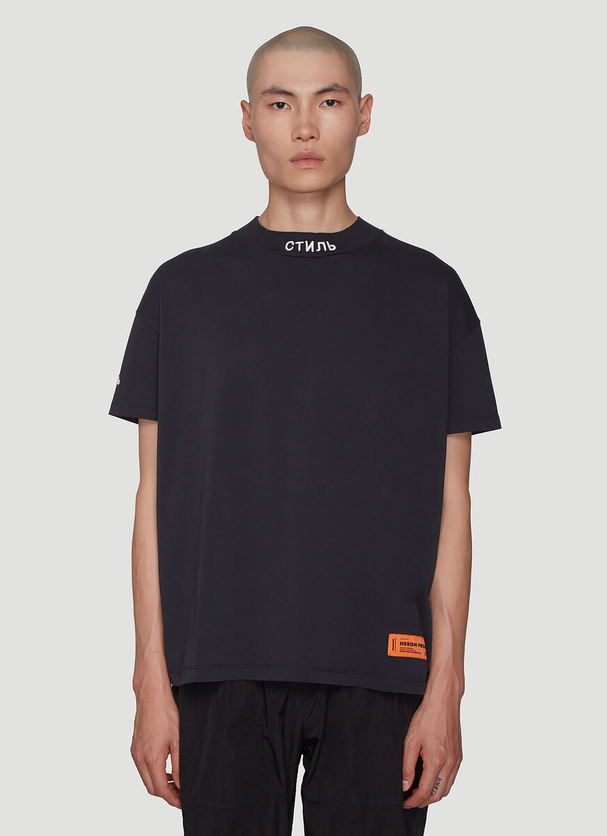 Heron Preston Logo Patch T-shirt In Black