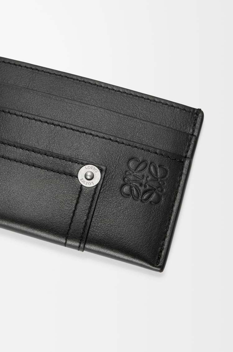 Loewe Panta Plain Cardholder In Shiny Calfskin In Black