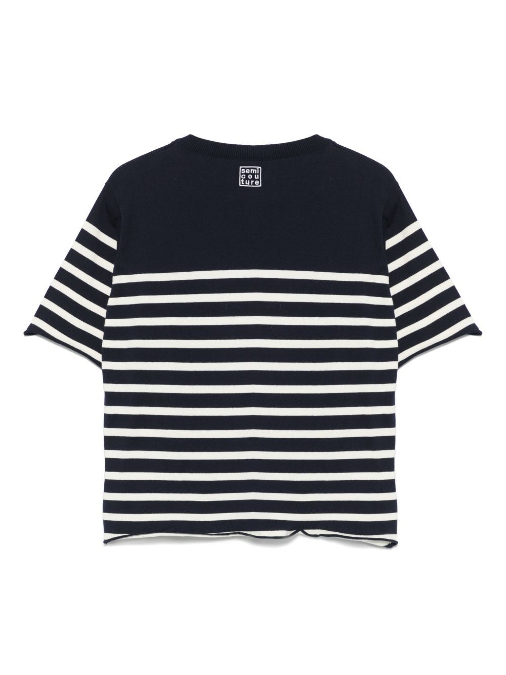 SEMICOUTURE ROUND NECK SHORT SLEEVE T-SHIRT