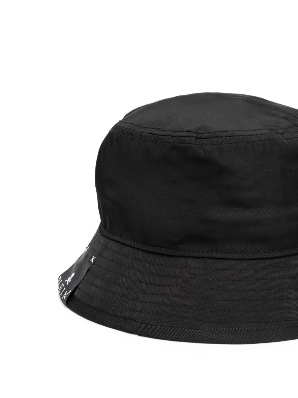 Philipp Plein Logo-patch Bucket Hat In Black