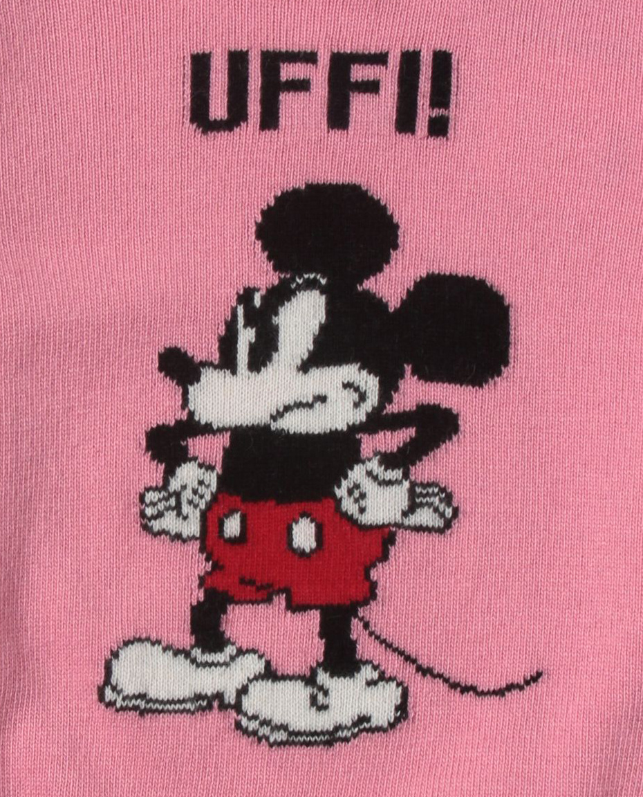 Mc2 Saint Barth Uffi Mickey Knitted Sweater In Pink