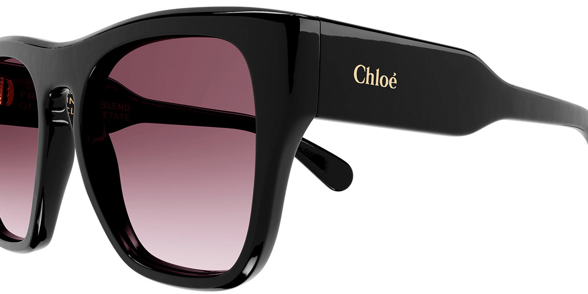 Chloé Polished Square-frame Sunglasses In Black