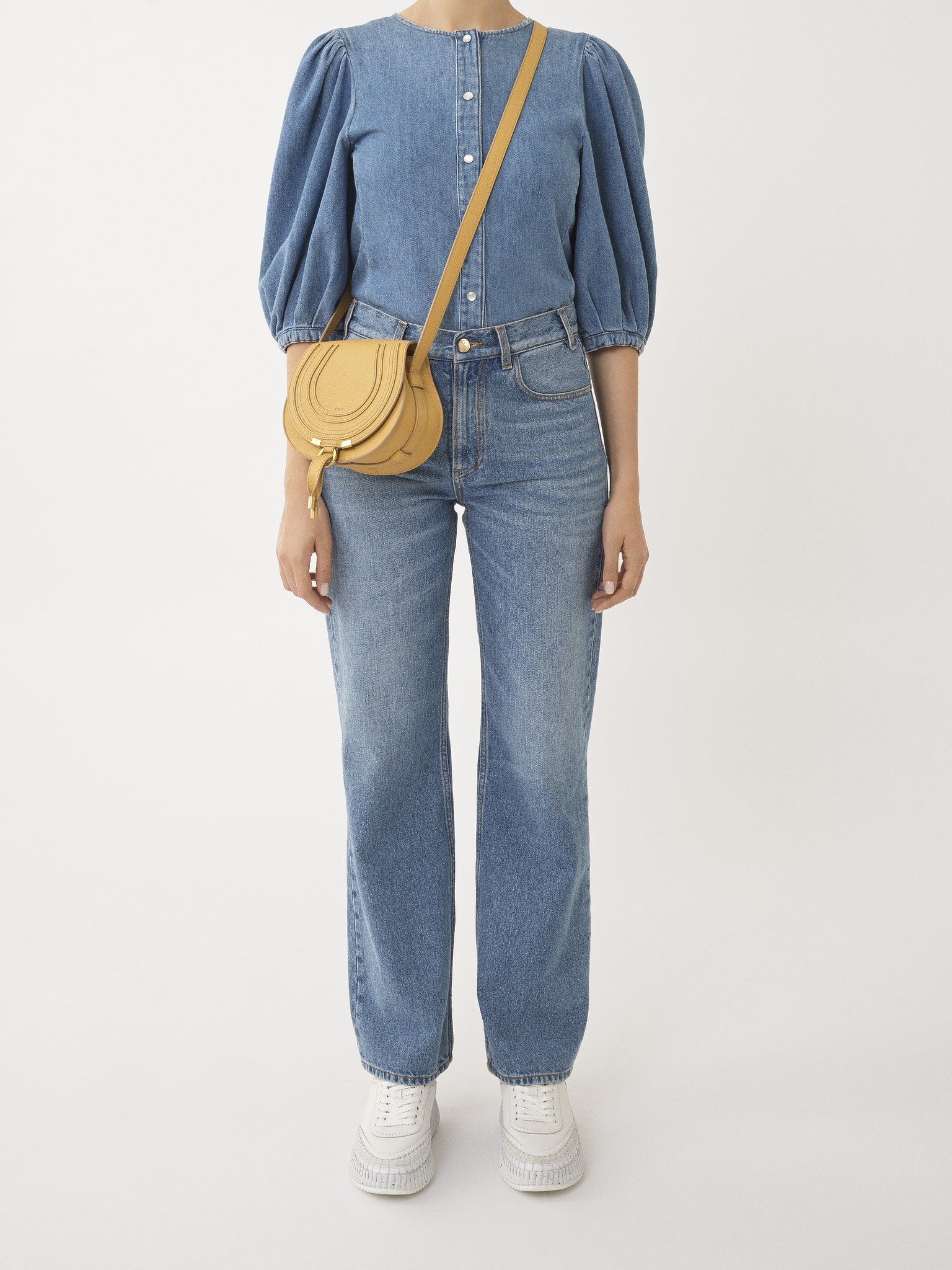 Chloé Chloe Marcie Small Saddle Bag Honey Gold In Brown