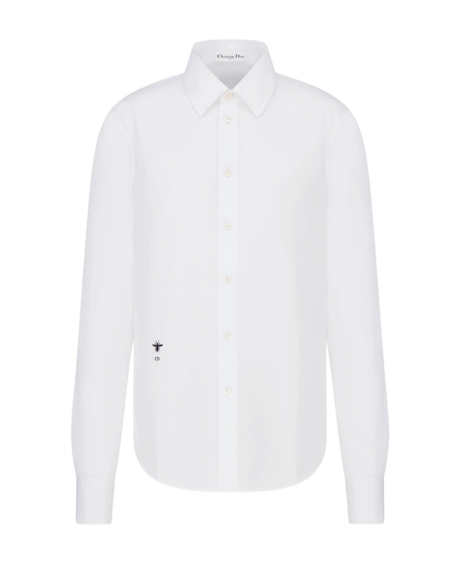 Dior Bee Embroidery Shirt In White