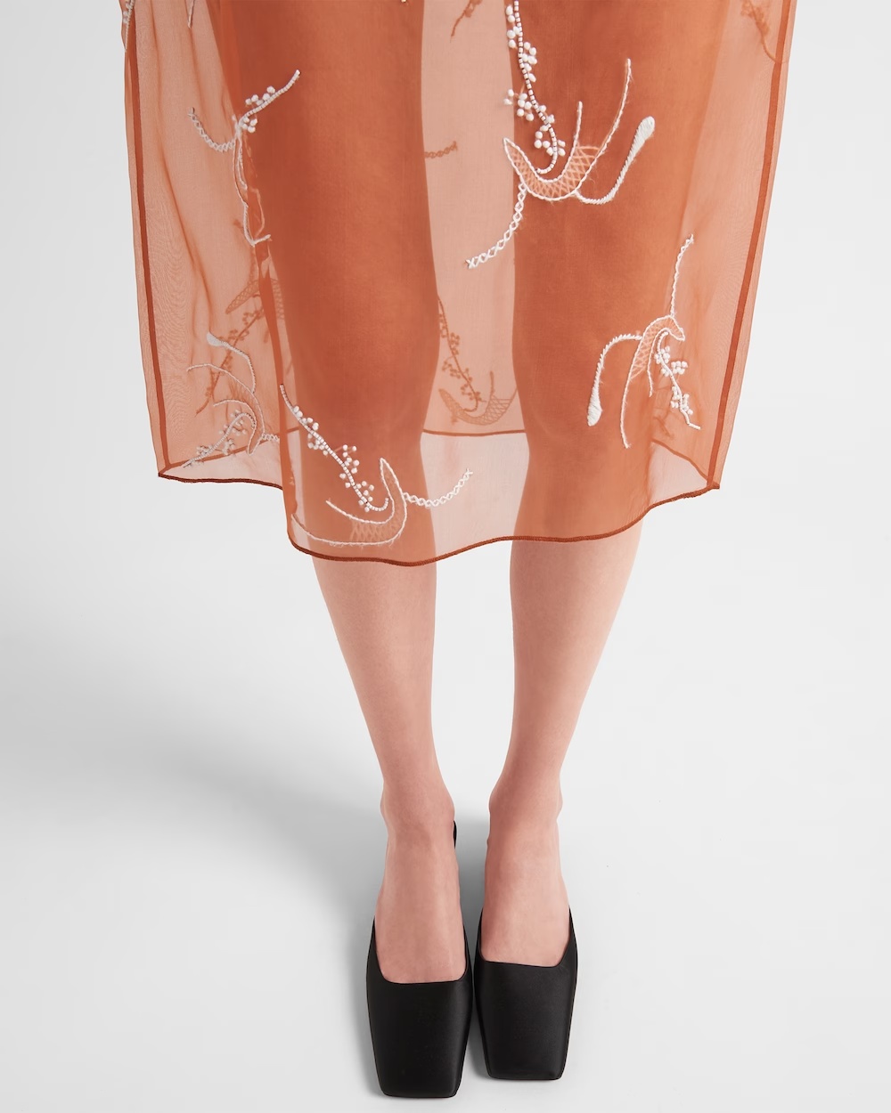 Prada Chic Copper Light Knit Mini Skirt In Brown