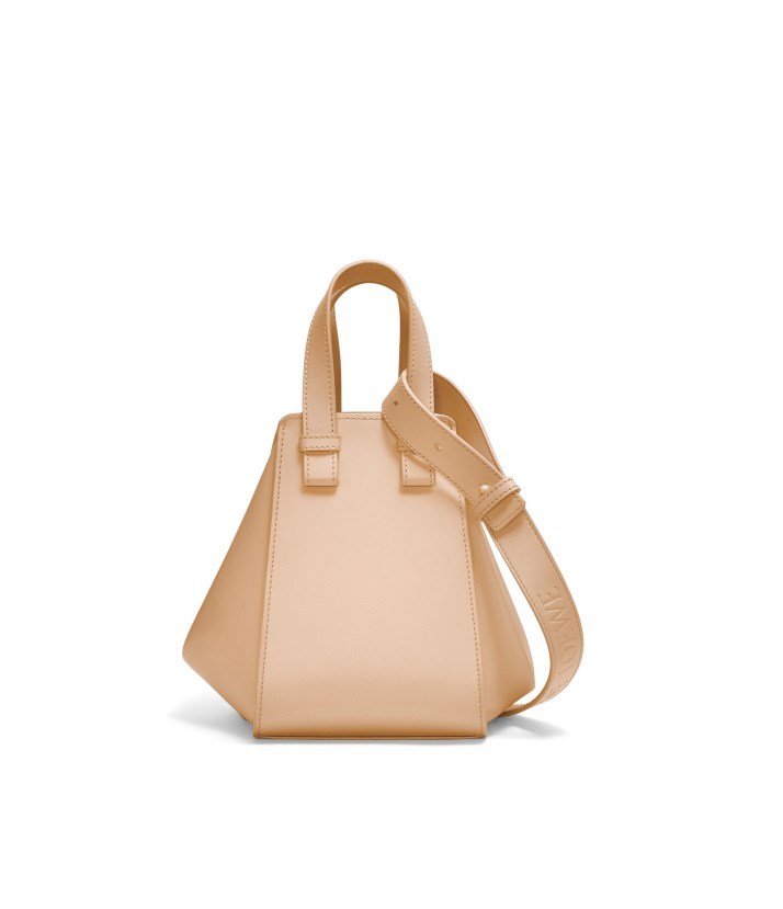 Loewe Hammock Small Leather Convertible Crossbody Bag In Nude