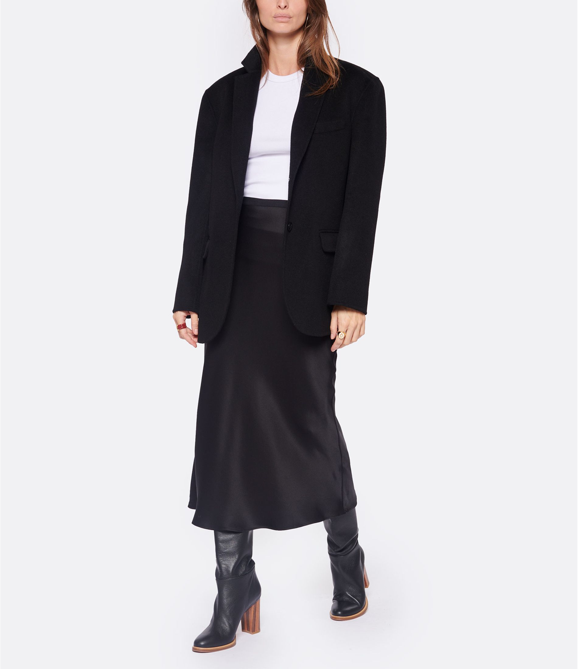 Shop Anine Bing Quinn Single-breasted Blazer In Black
