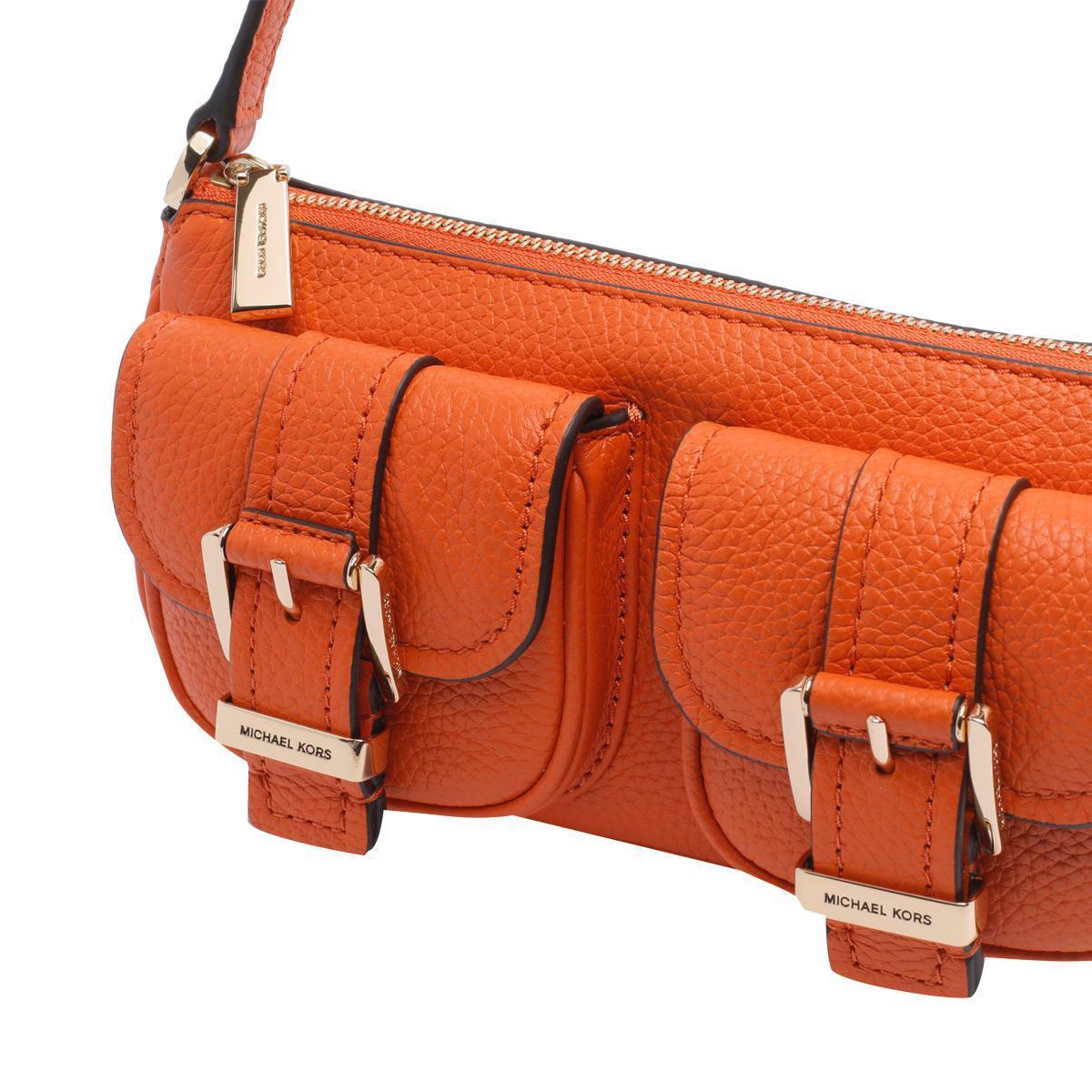 MICHAEL MICHAEL KORS ZOE SMALL PEBBLED LEATHER POCHETTE