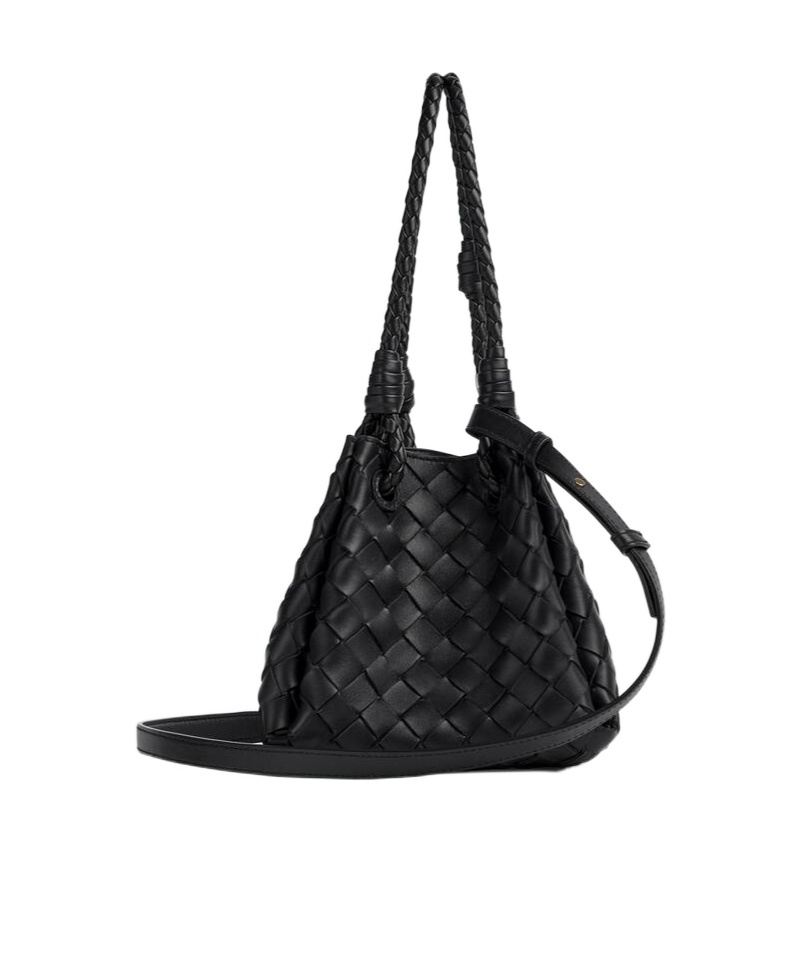 Bottega Veneta Small Parachute Shoulder Backpack In Black