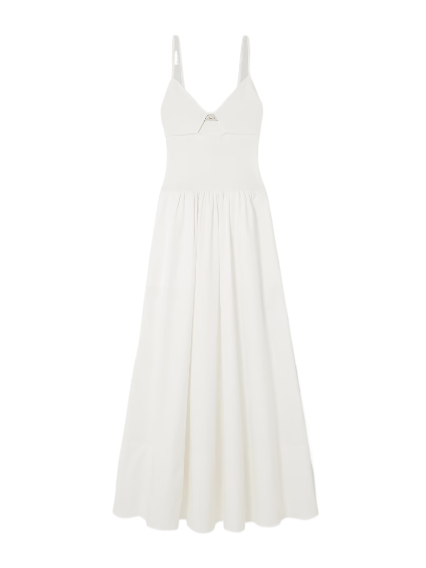 St Agni Stretch-knit Cotton Poplin Maxi Dress